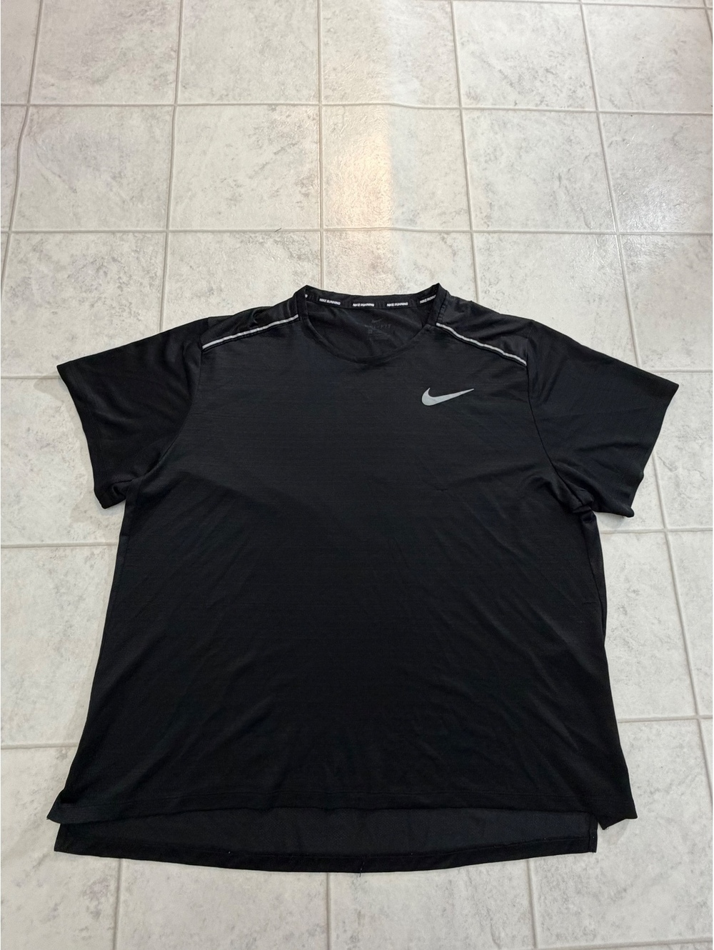 Nike Running black Dri-FIT short sleeve shirt
